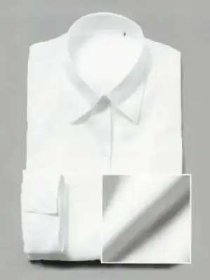 白パウダーサテン 七分袖